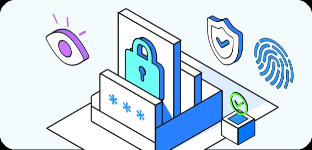 tokenpocket钱包资产保护和身份验证插画